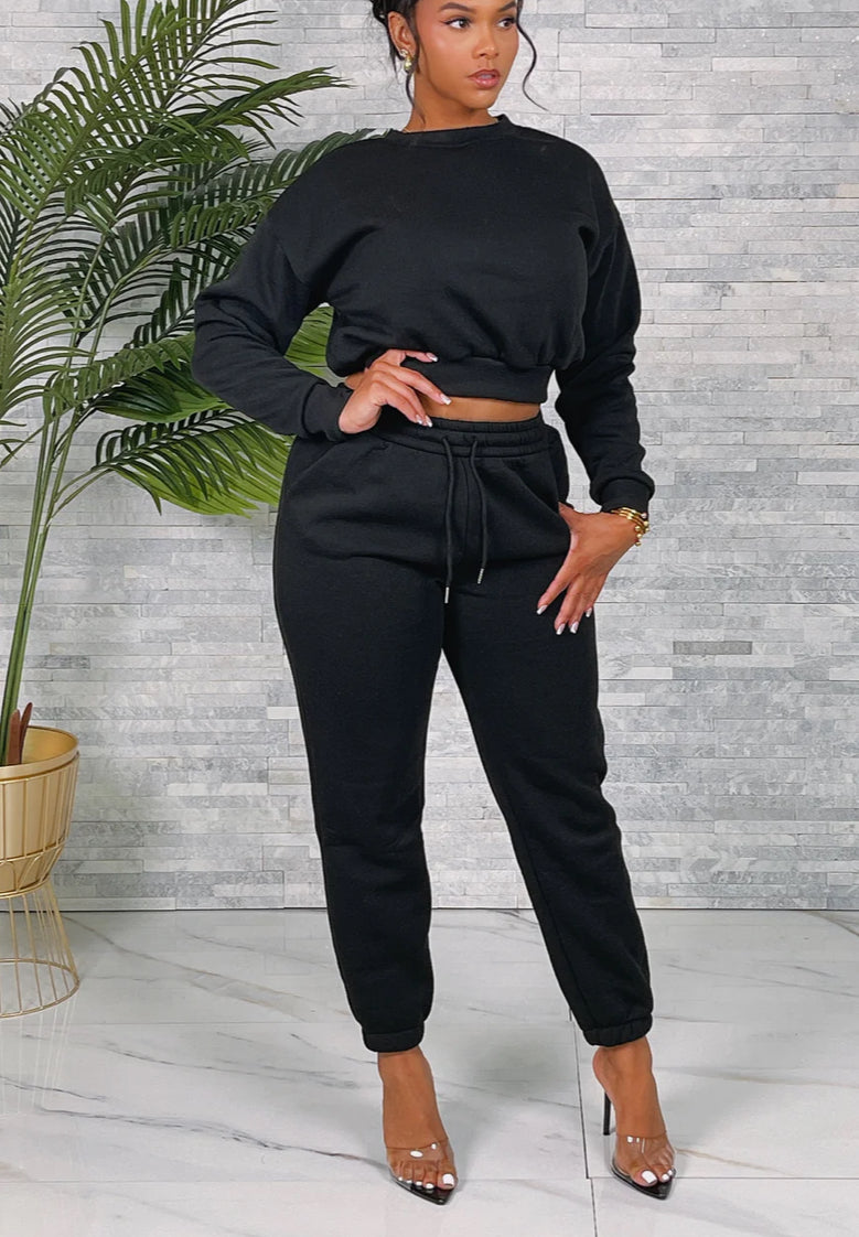 All Black Jogger Set