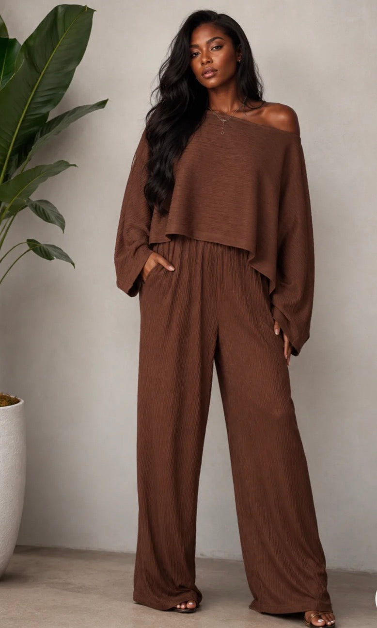 Coco Brown Kimono Set