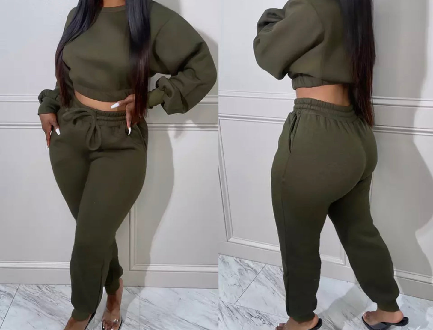 Military Green Jogger Set