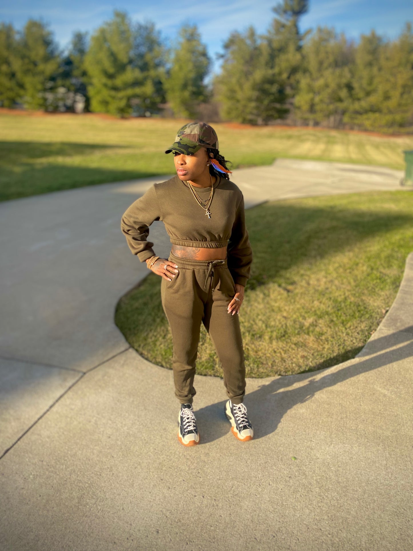 Military Green Jogger Set